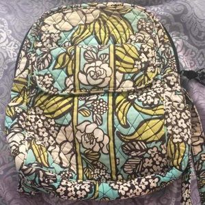 Vera Bradley Backpack good condition Aqua, Lime Black White